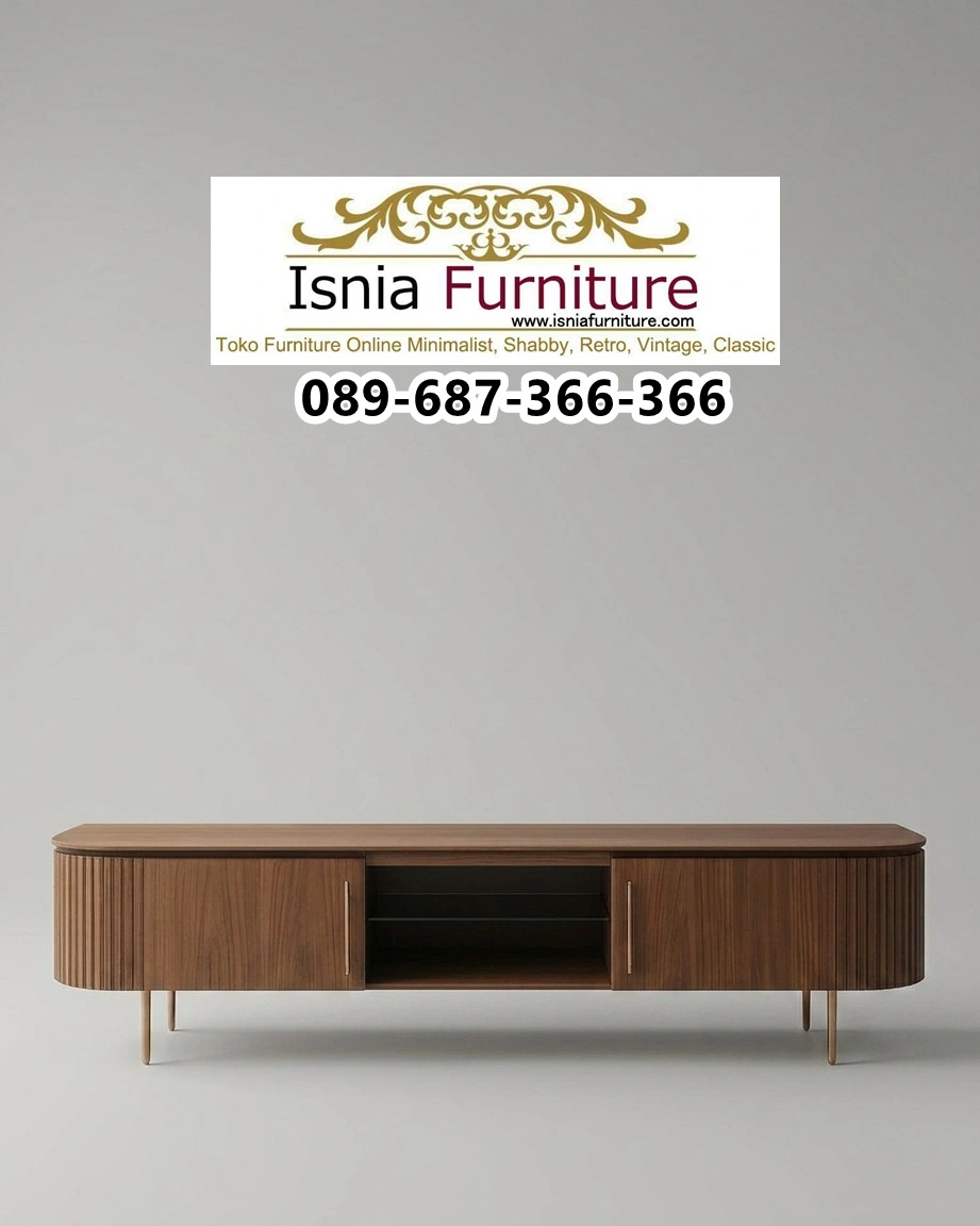 MEJA-TV-ISNIA-FURNITURE Meja Kabinet TV Kayu Jati Rembang