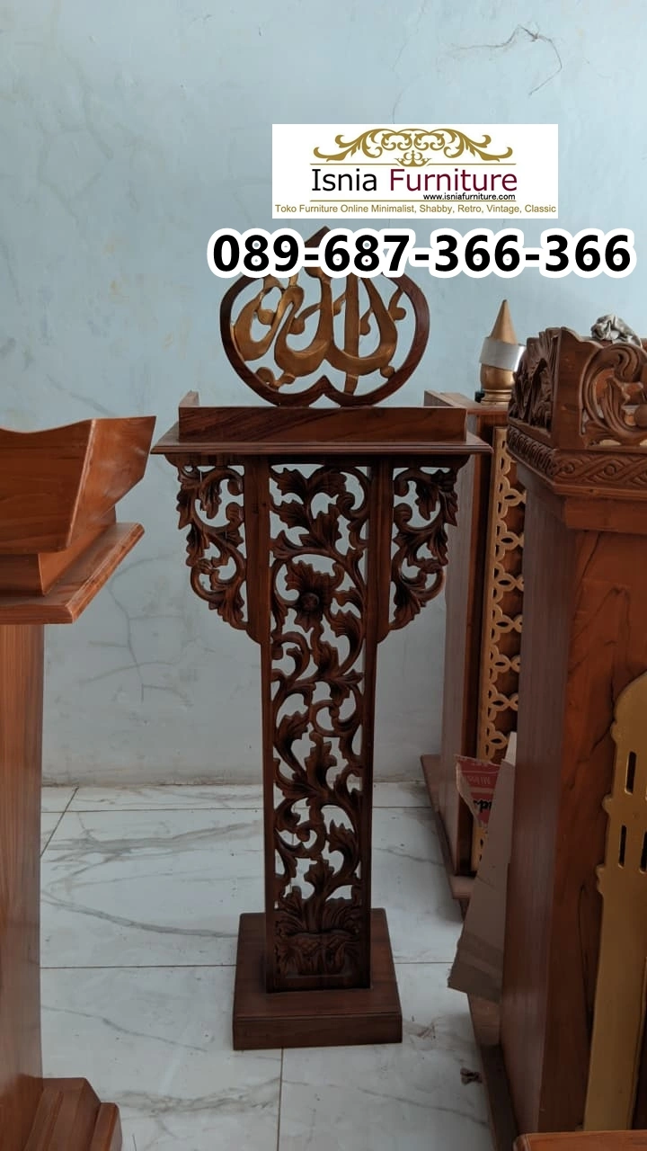 Jual-Podium-Sumedang-Kayu-Jati Jual Podium Masjid Sumedang Kayu Jati