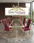Jual Set Meja Makan Minimalis Modern Desain Glamour Terbaik Custom