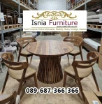 Meja Makan Jati Probolinggo 4 Orang Custom Desain Cantik dan Berkualitas