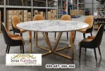 Meja Makan Marmer Bulat Depok Custom Sesuai Ukuran dan Desain Ruangan