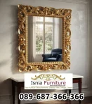 Jual Bingkai Cermin Ukiran Jambi Mewah Finishing Gold, Elegan untuk Interior Klasik