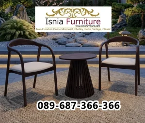 Set Meja Kursi Teras Solo Finishing Black Metallic