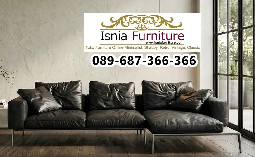 Sofa-Kulit-Asli-Minimalis-Kursi-Cafe-Bar Sofa Kulit Asli Minimalis
