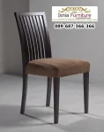 Kursi Makan Kayu Solid Model Jari-Jari